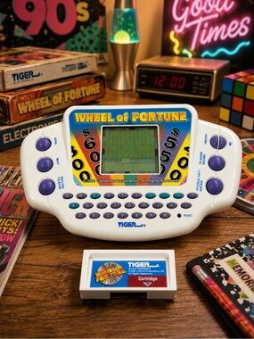 Vintage 2001 Tiger Wheel of Fortune Handheld Electronic Game Cartridge Tested